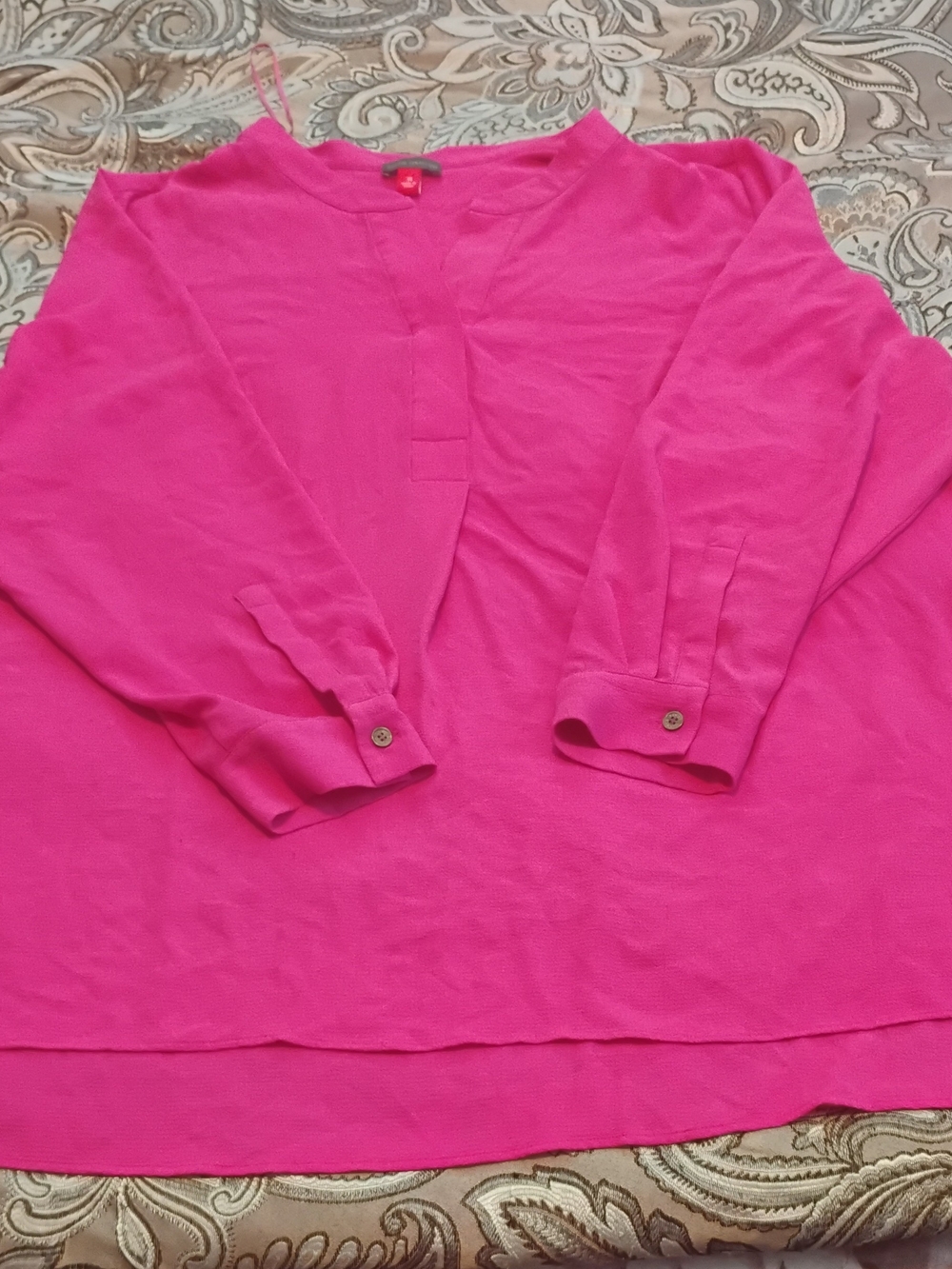 Vince Camuto Long Sleeve Blouse Pink Size 3x